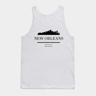 NEW ORLEANS LOUISIANA BLACK SILHOUETTE SKYLINE ART Tank Top